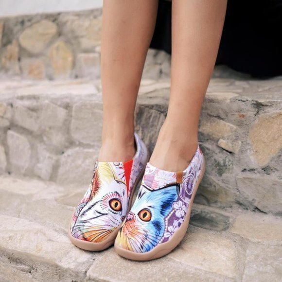 Size 5 NWT UIN Slip On Shoes Canvas Comfortable Loafers Cheer Up - Picture 2 of 4